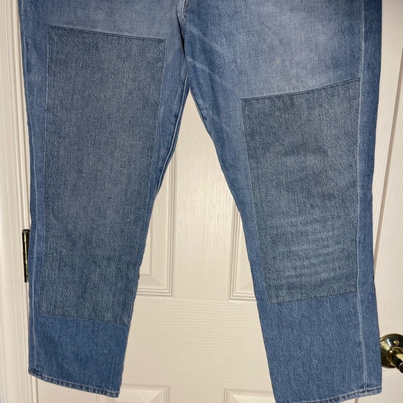 Frame Denim Jeans Le Original Cropped Patchwork Boyfriend Size 32 US size 14 - Picture 11 of 16